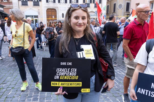 IPA89220666 - Protest in Piazza Montecitorio in Rome against the passage of the Anti-Semitism Decree-Law  Copyright: xMatteoxNardonex xx IPA89220666