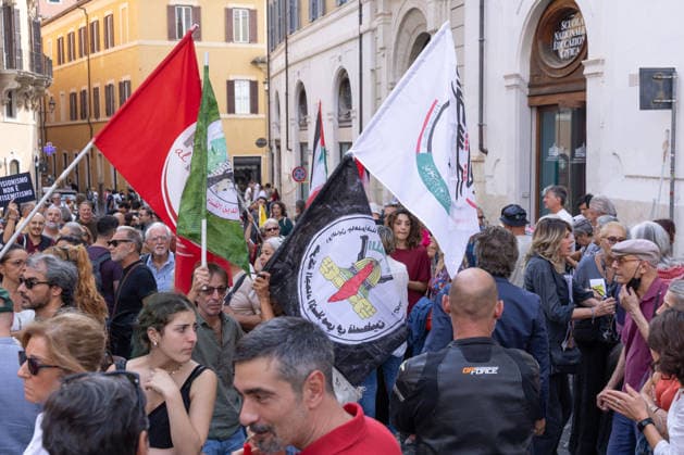 IPA89220799 - Protest in Piazza Montecitorio in Rome against the passage of the Anti-Semitism Decree-Law  Copyright: xMatteoxNardonex xx IPA89220799
