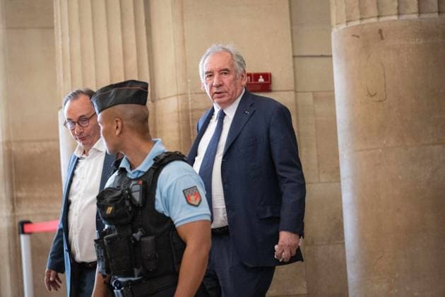 Resumption and Conclusion of the Francois Bayrou Trial - Paris AJ French politician Francois Bayrou leaves the courtroom at the end of the trial during a hearing of the appeal trial over the alleged misuse of European Parliament funds to pay fictitious parliamentary assistants for the centrist party MoDem, at the Paris courthouse in Paris on October 2, 2026. Former Prime minister François Bayrou and ten former MoDem executives must answer, starting September 9, 2026, before the Paris appeal court for misappropriation of funds in the case of the MEP assistants, a ten-year-old case in which the former Prime Minister had been acquitted at first instance. Photo by Alexis Jumeau ABACAPRESS.COM Paris France  Copyright: xJumeauxAlexis ABACAx