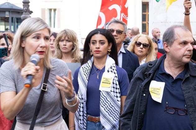 IPA89220742 - Protest in Piazza Montecitorio in Rome against the passage of the Anti-Semitism Decree-Law  Copyright: xMatteoxNardonex xx IPA89220742