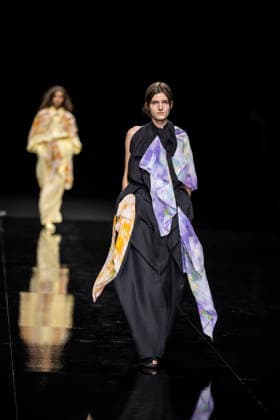 PFW - Issey Miyake Runway Models walks during Issey Miyake Women s Spring Summer 2027 collection fashion show as part of the Paris Fashion Week, in Paris on October 2, 2026. Photo by Eliot Blondet ABACAPRESS.COM Paris France France  Copyright: xBlondetxEliot ABACAx