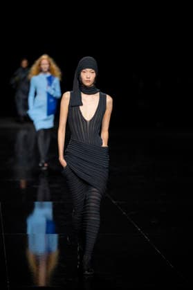 PFW - Issey Miyake Runway Models walks during Issey Miyake Women s Spring Summer 2027 collection fashion show as part of the Paris Fashion Week, in Paris on October 2, 2026. Photo by Eliot Blondet ABACAPRESS.COM Paris France France  Copyright: xBlondetxEliot ABACAx