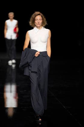 PFW - Issey Miyake Runway Models walks during Issey Miyake Women s Spring Summer 2027 collection fashion show as part of the Paris Fashion Week, in Paris on October 2, 2026. Photo by Eliot Blondet ABACAPRESS.COM Paris France France  Copyright: xBlondetxEliot ABACAx