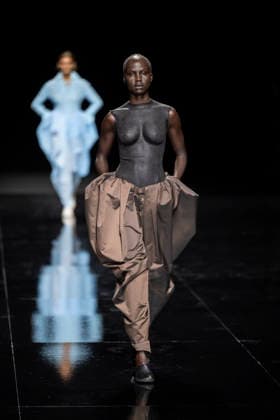 PFW - Issey Miyake Runway Models walks during Issey Miyake Women s Spring Summer 2027 collection fashion show as part of the Paris Fashion Week, in Paris on October 2, 2026. Photo by Eliot Blondet ABACAPRESS.COM Paris France France  Copyright: xBlondetxEliot ABACAx