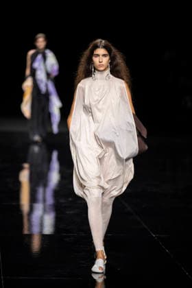 PFW - Issey Miyake Runway Models walks during Issey Miyake Women s Spring Summer 2027 collection fashion show as part of the Paris Fashion Week, in Paris on October 2, 2026. Photo by Eliot Blondet ABACAPRESS.COM Paris France France  Copyright: xBlondetxEliot ABACAx