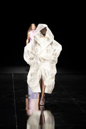 PFW - Issey Miyake Runway Models walks during Issey Miyake Women s Spring Summer 2027 collection fashion show as part of the Paris Fashion Week, in Paris on October 2, 2026. Photo by Eliot Blondet ABACAPRESS.COM Paris France France  Copyright: xBlondetxEliot ABACAx