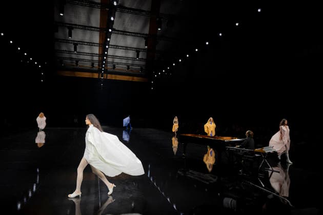 PFW - Issey Miyake Runway Models walks during Issey Miyake Women s Spring Summer 2027 collection fashion show as part of the Paris Fashion Week, in Paris on October 2, 2026. Photo by Eliot Blondet ABACAPRESS.COM Paris France France  Copyright: xBlondetxEliot ABACAx