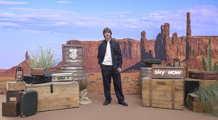 Photo by Mario Romano, IPP Milan, October 2, 2026. Photocall for the TV series *North, South, West, East: The Legendary Story of the 883*, Season 2. Pictured: Elia Nuzzolo. Italy Photo Press World. Copyright. Photocall for the TV series *North*