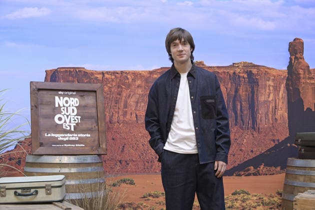 Photo by Mario Romano, IPP Milan, October 2, 2026. Photocall for the TV series *North, South, West, East: The Legendary Story of the 883*, Season 2. Pictured: Elia Nuzzolo. Italy Photo Press World. Copyright. Photocall for the TV series *North*