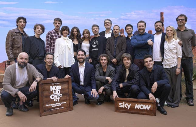 Photo by Mario Romano, IPP Milan, October 2, 2026. Photocall for the TV series *North, South, West, East: The Legendary Story of the 883*, Season 2. Group photo. Italy Photo Press World. Copyright. Photocall for the TV series *North*