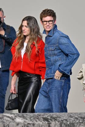 PFW Givenchy Outside Arrivals Hannah Bagshawe, Eddie Redmayne arriving at the Givenchy show during Paris Fashion Week, in Paris, France on 2 October 2026. Photo by Julien Reynaud APS-Medias ABACAPRESS.COM Paris France  Copyright: xReynaudxJulien APS-Medias ABACAx
