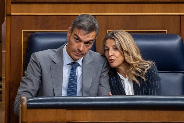 October 2, 2026, Madrid, Spain: Prime Minister Pedro SoÂ¡nchez and Yolanda DoÂ­az, Second Deputy Prime Minister and Minister of Labor and Social Economy, attend the extraordinary plenary session where Congress repealed two royal decree-laws regarding housing. Madrid Spain - ZUMAs197 20261002_aaa_s197_212 Copyright: xDavidxCanalesx