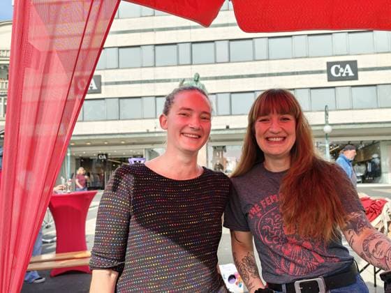 October 2, 2026 xkhx Kassel, Selfies during lunch break with Heidi Reichinnek, leader of The Left’s parliamentary group in the Bundestag. The photo shows Violetta Bock, a member of the Bundestag from Kassel representing The Left, with Heidi Reichinnek. KH