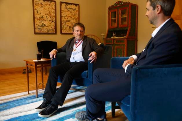 October 2, 2026, Ottawa, On, CANADA: Actor Michael J. Fox speaks during an interview after being invested as a companion of the Order of Canada at Rideau Hall in Ottawa, Friday, Oct. 2, 2026. Ottawa CANADA  - ZUMAc35_ 20261002_zaf_c35_050 Copyright: xPatrickxDoylex
