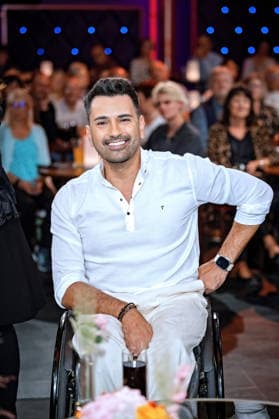 MDR Riverboat actor Tan Caglar during the taping of the MDR talk show Riverboat on October 2, 2026, at Mediacity Leipzig 20261002SFL0045