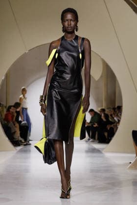 (261003) -- PARIS, Oct. 3, 2026 -- A model presents a creation from the Womenswear Spring Summer 2027 collections by Givenchy during the Paris Fashion Week in Paris, France, Oct. 2, 2026. ( Handout via Xinhua) FRANCE-PARIS-FASHION WEEK-GIVENCHY MeetEurope 