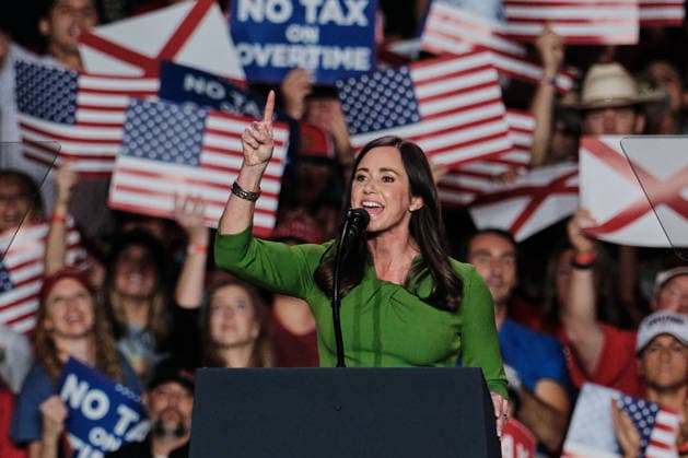 October 2, 2026, Mobile, Alabama, U.S: October 2, 2026 Mobile, Alabama USA: US Senator for Alabama Katie Britt speaks to the crowd before the arrival of President Donald Trump at the Mitchell Center at the University of South Alabama. Mobile U.S - ZUMAa14_ 20261002_zaf_a14_005 Copyright: xDanxAndersonx
