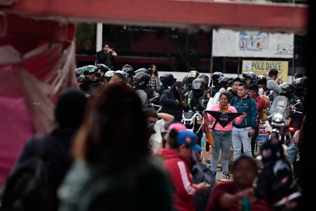 October 2, 2026, Mexico City, Cdmx, Mexico: Thousands of people carrying placards gathered at the Plaza de las Tres Culturas and the surrounding area to commemorate the 58th anniversary of the 1968 student massacre in Tlatelolco; they marched toward Mexico City s ZoÂ³calo to hold a rally in memory of those who died during the 1968 student movement. Prior to this, hundreds of students arrived at the meeting point near the Tlatelolco Metro station, where a heavy police deployment from the Secretariat of Citizen Security (SSCCDMX) was already waiting for them; these hooded officers on motorcycles boxed the students in, both inside and outside the metro facilities, to prevent their peaceful movement, sparking conflict through abuses of authori - ZUMAp204 20261002_zip_p204_139 Copyright: xJosuexPerezx