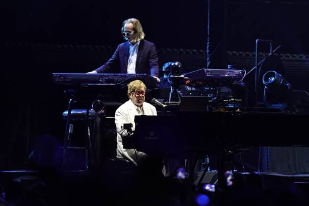 October 2, 2026, Ciudad De Mexico, Ciudad De Mexico, Mexico: TO - 53325 - Mexico City - 02 10 2026 - English singer-songwriter Elton John during his performance at Banorte Stadium in Mexico City part of his - Farewell Yellow Brick Road - farewell tour on a visit titled - Farewell to Mexico -.Clasos photo Ciudad De Mexico Mexico - ZUMAcs4_ 20261002_faa_cs4_096 Copyright: xAlfonsoxManzanox