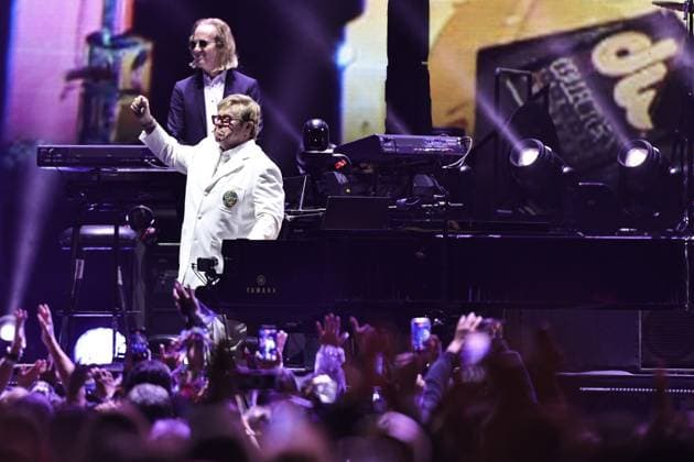 October 2, 2026, Ciudad De Mexico, Ciudad De Mexico, Mexico: TO - 53325 - Mexico City - 02 10 2026 - English singer-songwriter Elton John during his performance at Banorte Stadium in Mexico City part of his - Farewell Yellow Brick Road - farewell tour on a visit titled - Farewell to Mexico -.Clasos photo Ciudad De Mexico Mexico - ZUMAcs4_ 20261002_faa_cs4_092 Copyright: xAlfonsoxManzanox