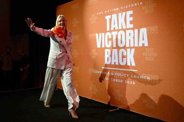 ONE NATION CAMPAIGN LAUNCH, One Nation candidate Colleen Harkin during the launch of the One Nation 2026 Victorian State Campaign at in Melbourne, Saturday, October 3, 2026. ( NO ARCHIVING MELBOURNE VICTORIA Australia  Copyright: xJOELxCARRETTx 20261003190561370055