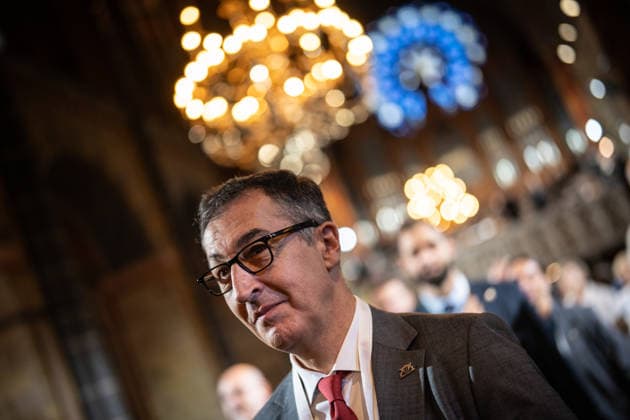 Ecumenical service at St. Petri Cathedral; Cem Özdemir, Minister-President of Baden-Württemberg; Official central celebrations for German Unity Day 2026 in Bremen, Bremen, Germany; Downtown Bremen