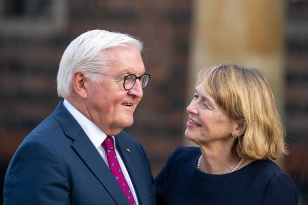 Celebrating German Unity Day in Bremen: German Unity Day 2026 celebrations, Bremen, October 3, 2026, Bremen, Germany, October 3, 2026 Celebrating German Unity Day in Bremen at the Market Square, City Hall on October 3, 2026, in Bremen, Germany Photo by Axel Kaste Federal President Frank-Walter Steinmeier with his wife Elke Buedenb Tag d. Dt. Einheit 3.10.26 LR-6901