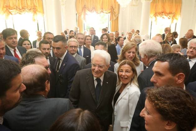 Sergio Mattarella in Monaco PHOTOPQR NICE MATIN Cyril Dodergny Monaco October 3, 2026 Monaco, October 3, 2026, Hotel Hermitage Italian President,Sergio Mattarella, and his daughter Laura, met with Italians residing in Monaco Monaco, October 3, 2026 – Hotel Hermitage – Italian President Sergio Mattarella and his daughter Laura met with Italians residing in Monaco Monaco, France Copyright: xPHOTOPQR NICExMATIN MAXPPPxCyrilxDodergnyx 20261003NIM4063 20261003NIM4063