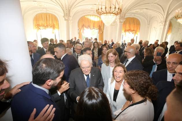 Sergio Mattarella in Monaco PHOTOPQR NICE MATIN Cyril Dodergny Monaco October 3, 2026 Monaco, October 3, 2026, Hotel Hermitage Italian President,Sergio Mattarella, and his daughter Laura, met with Italians residing in Monaco Monaco, October 3, 2026 – Hotel Hermitage – Italian President Sergio Mattarella and his daughter Laura met with Italians residing in Monaco Monaco, France Copyright: xPHOTOPQR NICExMATIN MAXPPPxCyrilxDodergnyx 20261003NIM4064 20261003NIM4064