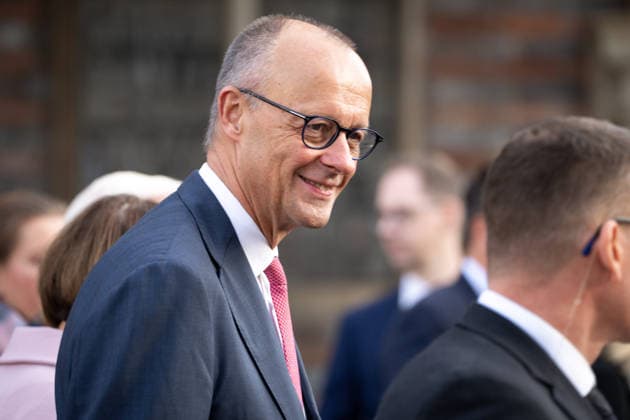 German Unity Day 2026 Celebrations in Bremen: Federal Chancellor Friedrich Merz (CDU) on his way to a church service as part of the German Unity Day 2026 celebrations, Bremen, October 3, 2026, Bremen, Germany