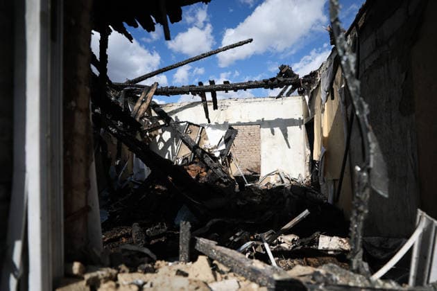 RUSSIA, DONETSK - OCTOBER 3, 2026: A house suffers damage from a drone strike on Donetsk s Kiyevsky District. Dmitry Yagodkin TASS  98712023
