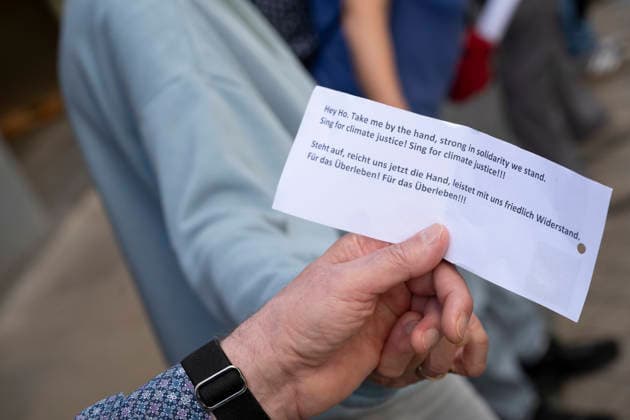 October 3, 2026 Press event: Es brennt Initiative—human chain in Dortmund, Hansaplatz; singing takes place in Dortmund at Hansaplatz and Westenhellweg, North Rhine-Westphalia, Germany