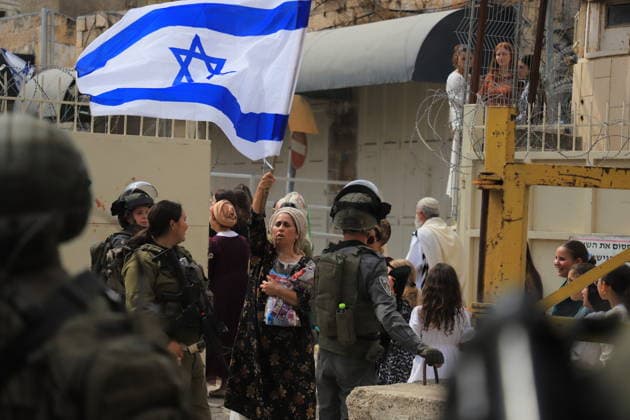 Israeli forces raid Hebron on Sukkot holiday HEBRON, WEST BANK, PALESTINE - OCTOBER 03: Israeli soldiers restrict the movement of Palestinians and take security measures as they raid the Old Town on the occasion of Sukkot feast in Hebron, West Bank, Palestine on October 03, 2026. Amer Shallodi Anadolu Hebron West Bank. Editorial use only. Please get in touch for any other usage.  Copyright: x2026xAnadoluxAmerxShallodix