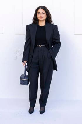 Mounia Akl at the photocall for the Céline Spring Summer 2027 Women’s Ready-to-Wear Collection fashion show during Paris Fashion Week (PFW) at the National Archives Museum in Paris, France, on October 3, 2026. Olivier Borde, Bestimage. Photocall at the Céline fashion show as part of Paris RTW Spring Summer 2027 Fashion Week, held at the Musée National des Archives on October 3, 2026, in Paris, France. Paris, France  Copyright: xOLIVIERxBORDEx xBESTIMAGExOLIVIERxBORDEx xBESTIMAGEx