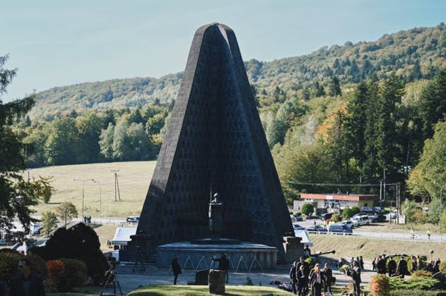 82nd anniversary of the Carpathina-Dukla Operation SVIDNIK, SLOVAKIA - OCTOBER 3: Slovak officials, military personnel and members of the public gather to commemorate the 82nd anniversary of the Carpathian-Dukla Operation, one of the bloodiest military operations fought on Slovak territory during World War II, in Svidnik, Slovakia on October 03, 2026. The commemorations took place at the Military Historical Museum in Svidnik and at the Dukla battlefield memorial complex, honouring the soldiers who fought and died during the operation, which marked the beginning of the direct liberation of Czechoslovakia. Robert Nemeti Anadolu Svidnik Slovakia. Editorial use only. Please get in touch for any other usage.  Copyright: x2026xAnadoluxRobertxNemetix