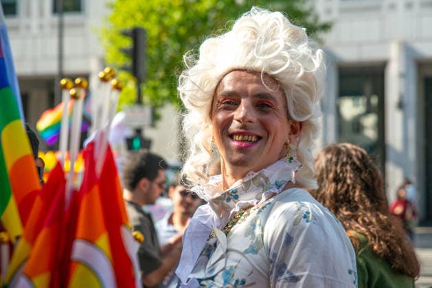 Thousands March During Pride Parade - Paris Thousands of people march from Place d Italie to Bastille during the Pride Parade to defend the rights of LGBTQ+ individuals in Paris, France on October 3, 2026. Photo by Denis Prezat ABACAPRESS.COM Paris France  Copyright: xPrezatxDenis ABACAx
