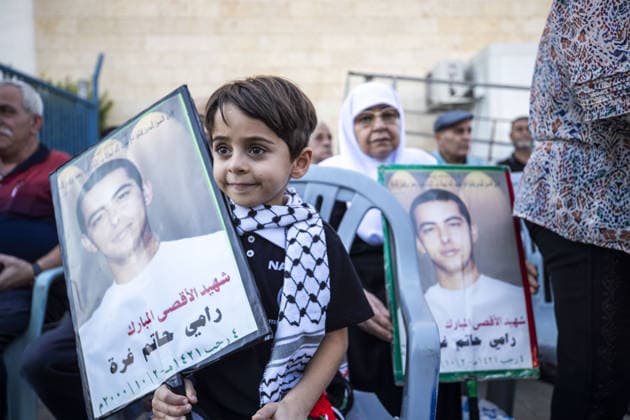 Palestinian citizens of Israel mark 26th anniversary of Al-Aqsa Intifada with march in Arraba ARRABA, ISRAEL - OCTOBER 3: Palestinian citizens of Israel gather during a commemorative march marking the 26th anniversary of the Al-Aqsa Intifada in Arraba, northern Israel on October 3, 2026. Organized following a call by the High Follow-Up Committee for Arab Citizens of Israel, the march proceeded from the Old Mosque on Zahir al-Omar Street to the square near the Martyrs Monument, closely monitored by a heavy Israeli police presence including mounted units. Mostafa Alkharouf Anadolu Arraba Israel. Editorial use only. Please get in touch for any other usage.  Copyright: x2026xAnadoluxMostafaxAlkharoufx
