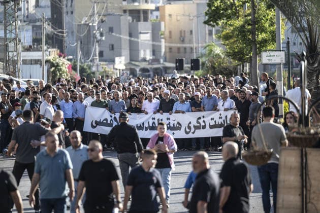 Palestinian citizens of Israel mark 26th anniversary of Al-Aqsa Intifada with march in Arraba ARRABA, ISRAEL - OCTOBER 3: Palestinian citizens of Israel gather during a commemorative march marking the 26th anniversary of the Al-Aqsa Intifada in Arraba, northern Israel on October 3, 2026. Organized following a call by the High Follow-Up Committee for Arab Citizens of Israel, the march proceeded from the Old Mosque on Zahir al-Omar Street to the square near the Martyrs Monument, closely monitored by a heavy Israeli police presence including mounted units. Mostafa Alkharouf Anadolu Arraba Israel. Editorial use only. Please get in touch for any other usage.  Copyright: x2026xAnadoluxMostafaxAlkharoufx