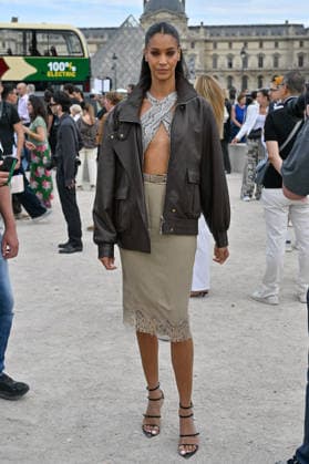 PFW Elie Saab Outside Arrivals Chantal Monaghan arriving at the Elie Saab show during Paris Fashion Week, in Paris, France on 3 October 2026. Photo by Julien Reynaud APS-Medias ABACAPRESS.COM Paris France  Copyright: xReynaudxJulien APS-Medias ABACAx