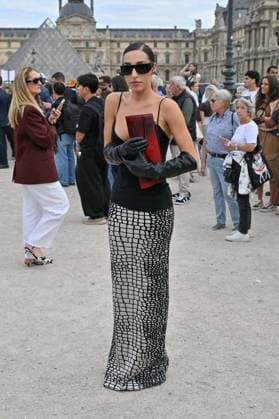 PFW Elie Saab Outside Arrivals Ginevra Mavilla arriving at the Elie Saab show during Paris Fashion Week, in Paris, France on 3 October 2026. Photo by Julien Reynaud APS-Medias ABACAPRESS.COM Paris France  Copyright: xReynaudxJulien APS-Medias ABACAx