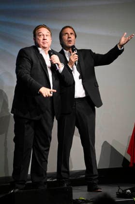 Oliver Kalkofe and Peter Rütten at the world premiere of the first episode of the new SchleFaZ season on the big screen: *Ghost Hunter John Sinclair: The Demon Wedding* at the Ernst Reuter Hall in Berlin, October 3, 2026 Foto:xN.xKubelkax xFuturexImagex schlefaz_6015