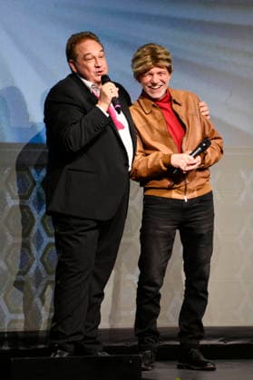 Oliver Kalkofe and Dietmar Wunder at the world premiere of the first episode of the new SchleFaZ season on the big screen: *Ghost Hunter John Sinclair: The Demon Wedding* at the Ernst Reuter Hall in Berlin, October 3, 2026 Foto:xN.xKubelkax xFuturexImagex schlefaz_6023