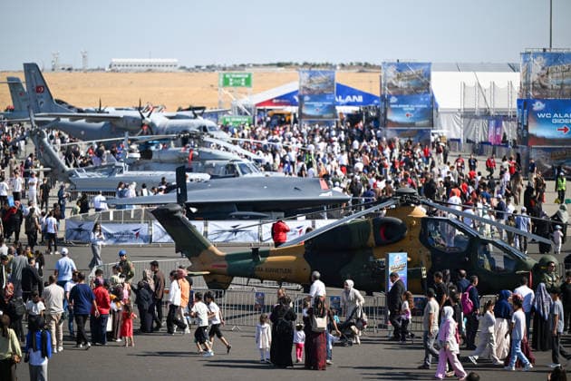 TEKNOFEST Southeast in Turkiye s Sanliurfa SANLIURFA, TURKIYE - OCTOBER 04: Visitors attend the Aviation, Space and Technology Festival (TEKNOFEST), world s largest aviation, space, and technology festival at the Sanliurfa GAP Airport for its 15th edition in Sanliurfa, Turkiye on October 4, 2026. The festival is organized by the Turkish Ministry of Industry and Technology and the T3 Foundation, with Anadolu serving as its Global Communication Partner. Adsiz Gunebakan Anadolu Sanliurfa Turkey. Editorial use only. Please get in touch for any other usage.  Copyright: x2026xAnadoluxAdsizxGunebakanx