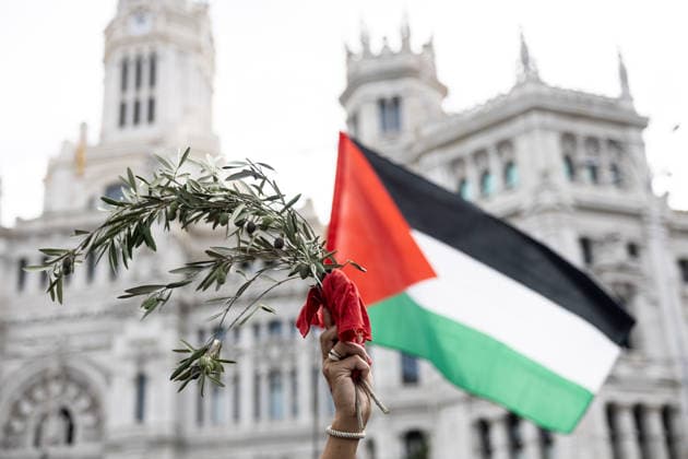 Rally in Support of Gaza, Madrid: A large crowd gathered during a rally in support of the people of Gaza on October 4, 2026, in Madrid, Spain. The RESCOP platform—the Solidarity Network Against the Occupation of Palestine—backed by labor organizations such as the General Confederation of Labor (CGT), has called for a nationwide demonstration in solidarity with Palestine, under the slogan The Genocide Continues, seeking to draw attention to the ongoing plight of the Palestinian people. OCTOBER 4, 2026 Ananda Manjó Madrid, Spain  Copyright: xAnandaxManjonx 7819814