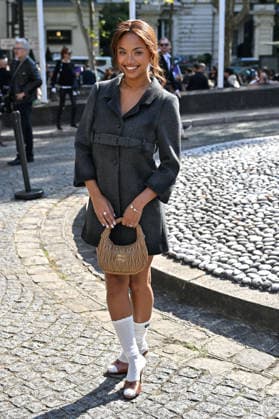 PFW Miu Miu Outside Arrivals Paola Locatelli arriving at the Miu Miu show during Paris Fashion Week, in Paris, France on 4 October 2026. Photo by Julien Reynaud APS-Medias ABACAPRESS.COM Paris France  Copyright: xReynaudxJulien APS-Medias ABACAx