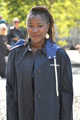 PFW Miu Miu Outside Arrivals Alice Diop arriving at the Miu Miu show during Paris Fashion Week, in Paris, France on 4 October 2026. Photo by Julien Reynaud APS-Medias ABACAPRESS.COM Paris France  Copyright: xReynaudxJulien APS-Medias ABACAx
