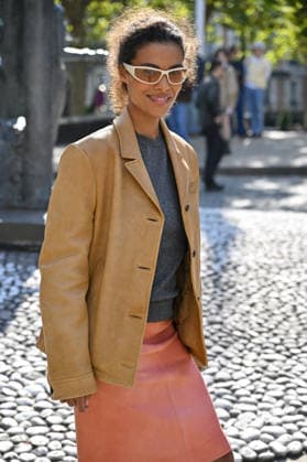 PFW Miu Miu Outside Arrivals Tina Kunakey arriving at the Miu Miu show during Paris Fashion Week, in Paris, France on 4 October 2026. Photo by Julien Reynaud APS-Medias ABACAPRESS.COM Paris France  Copyright: xReynaudxJulien APS-Medias ABACAx