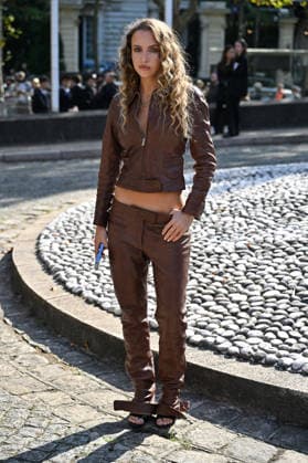 PFW Miu Miu Outside Arrivals Carla Ginola arriving at the Miu Miu show during Paris Fashion Week, in Paris, France on 4 October 2026. Photo by Julien Reynaud APS-Medias ABACAPRESS.COM Paris France  Copyright: xReynaudxJulien APS-Medias ABACAx