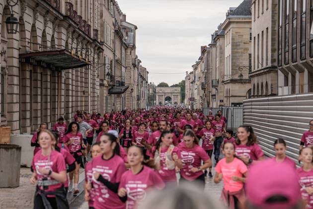 Thousands in pink join Octobre Rose 5K in Nancy NANCY, FRANCE - OCTOBER 04: Participants dressed in pink take part in the Octobre Rose 5K March &amp; Run held as part of breast cancer awareness activities in Nancy, France, on October 04, 2026. Thousands of participants gather at the Palais du Gouvernement before the 5-kilometre march and run through the city, creating striking scenes as they take part in the event dressed in pink. Muhammed Said Tako Anadolu Nancy France. Editorial use only. Please get in touch for any other usage.  Copyright: x2026xAnadoluxMuhammedxSaidxTakox