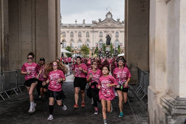 Thousands in pink join Octobre Rose 5K in Nancy NANCY, FRANCE - OCTOBER 04: Participants dressed in pink take part in the Octobre Rose 5K March &amp; Run held as part of breast cancer awareness activities in Nancy, France, on October 04, 2026. Thousands of participants gather at the Palais du Gouvernement before the 5-kilometre march and run through the city, creating striking scenes as they take part in the event dressed in pink. Muhammed Said Tako Anadolu Nancy France. Editorial use only. Please get in touch for any other usage.  Copyright: x2026xAnadoluxMuhammedxSaidxTakox